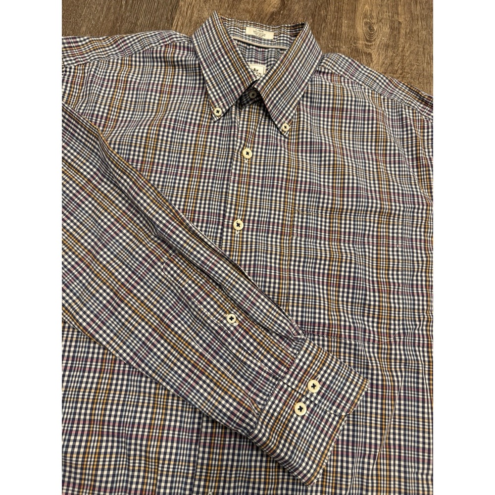 Peter Millar Men's Button Down Shirt Size Large Multicolor  Plaid‎